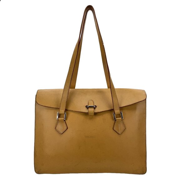 Dooney & Bourke Tan Double Handle Brief - Picture 1 of 16